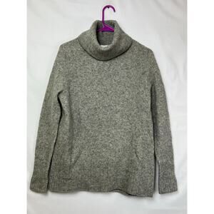 Community Women's Size Small Gray Wool/Yak Blend Long Sleeve Turtleneck Sweater